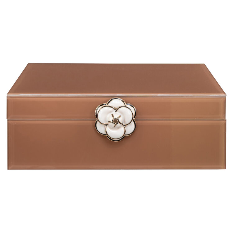 Richmond Interiors Opbergdoos Floral Brown Groot