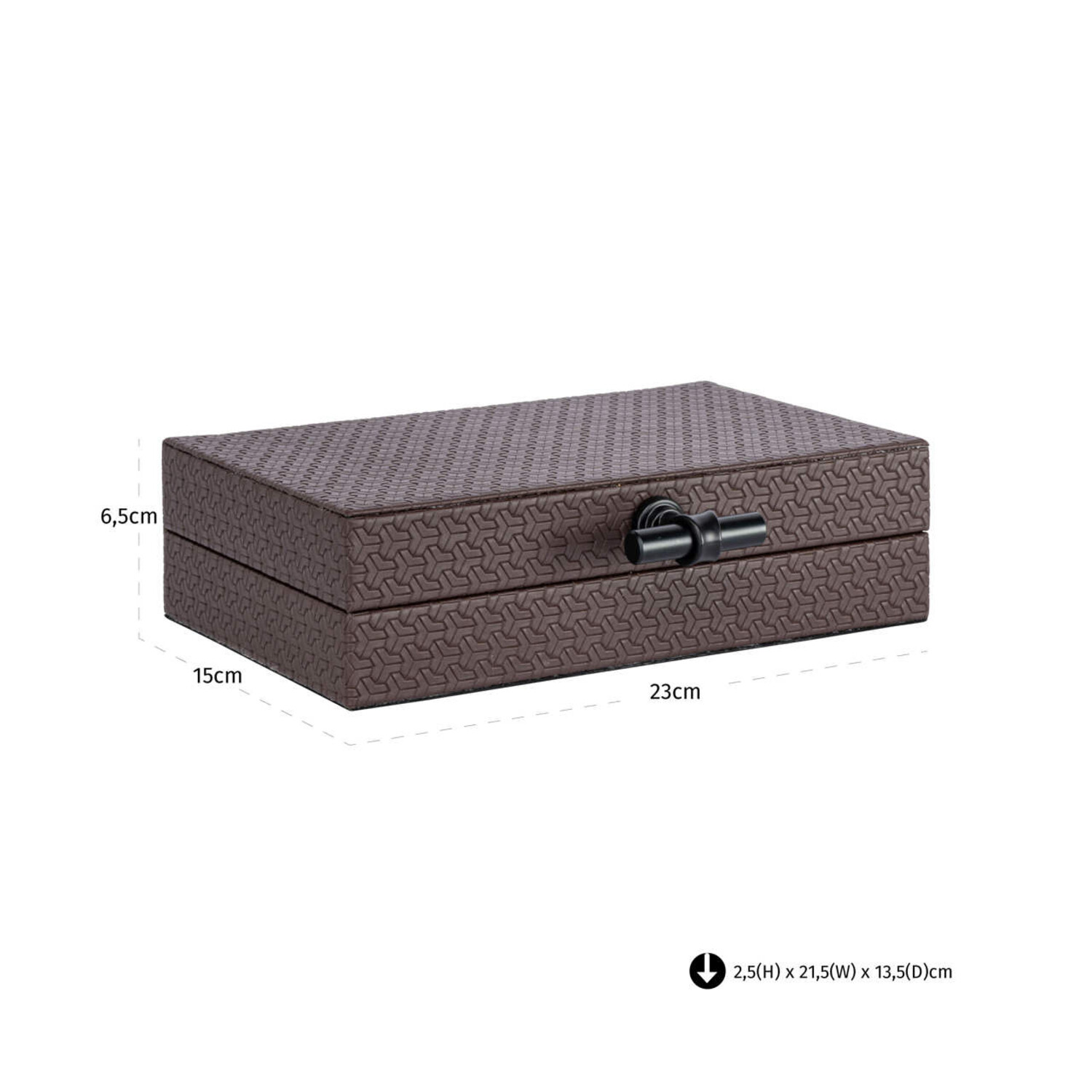 Richmond Interiors Opbergdoos Billie Dark Brown Klein
