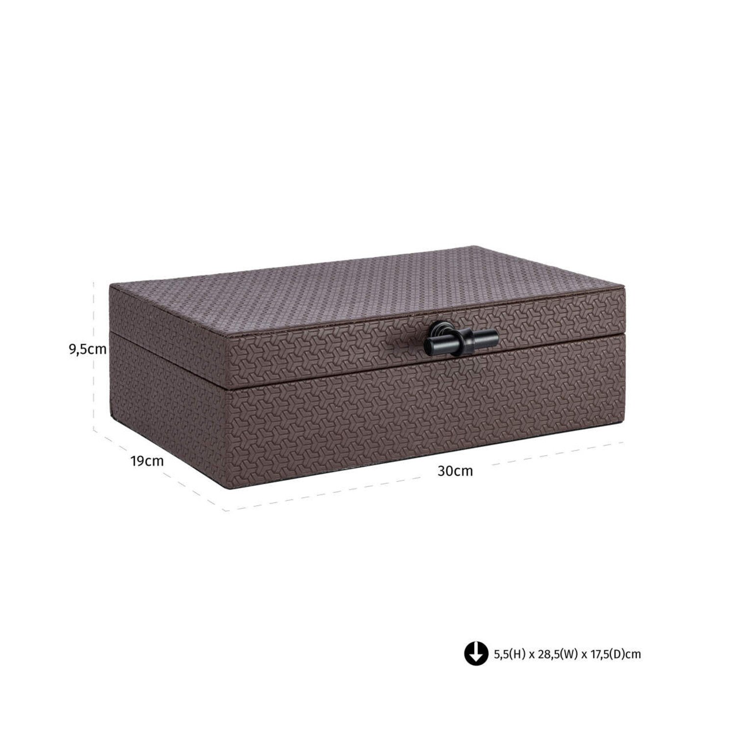 Richmond Interiors Opbergdoos Billie Dark Brown Groot