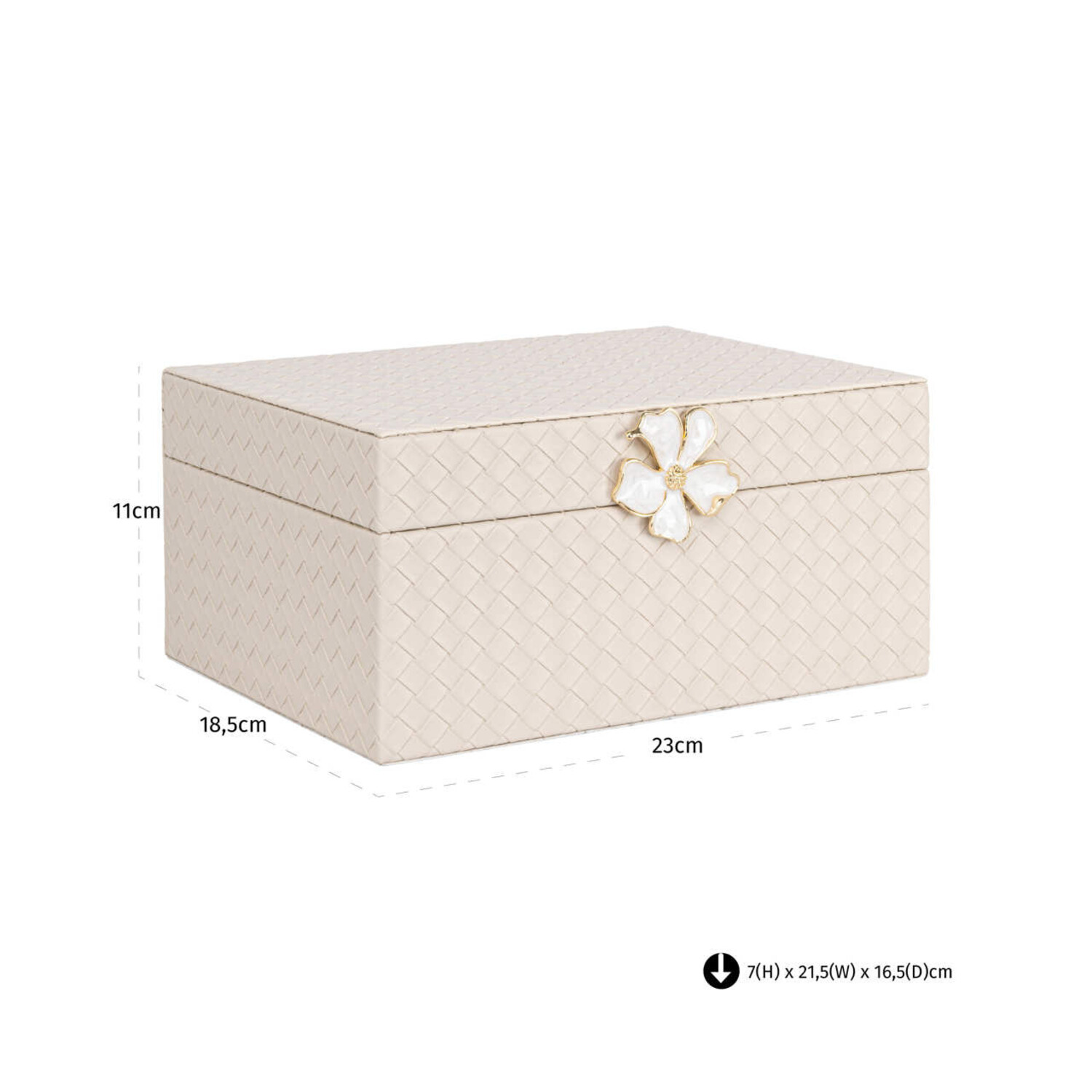 Richmond Interiors Opbergdoos Lillie Ivory Groot