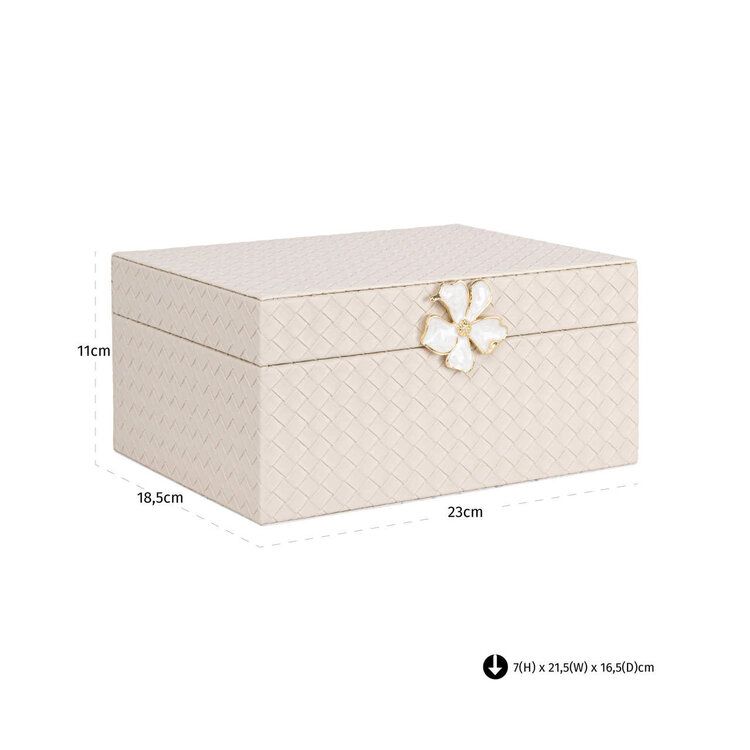 Richmond Interiors Opbergdoos Lillie Ivory Groot