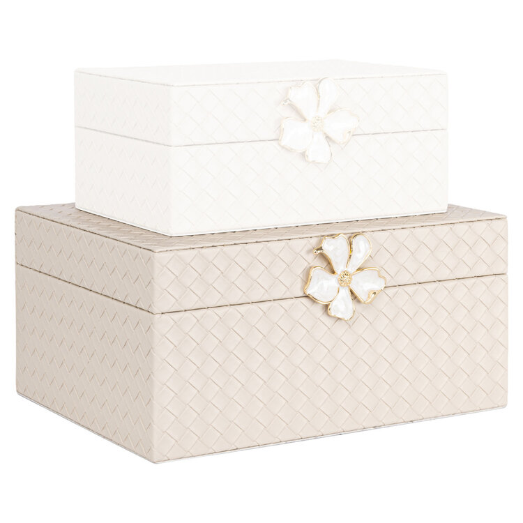 Richmond Interiors Opbergdoos Lillie Ivory Groot