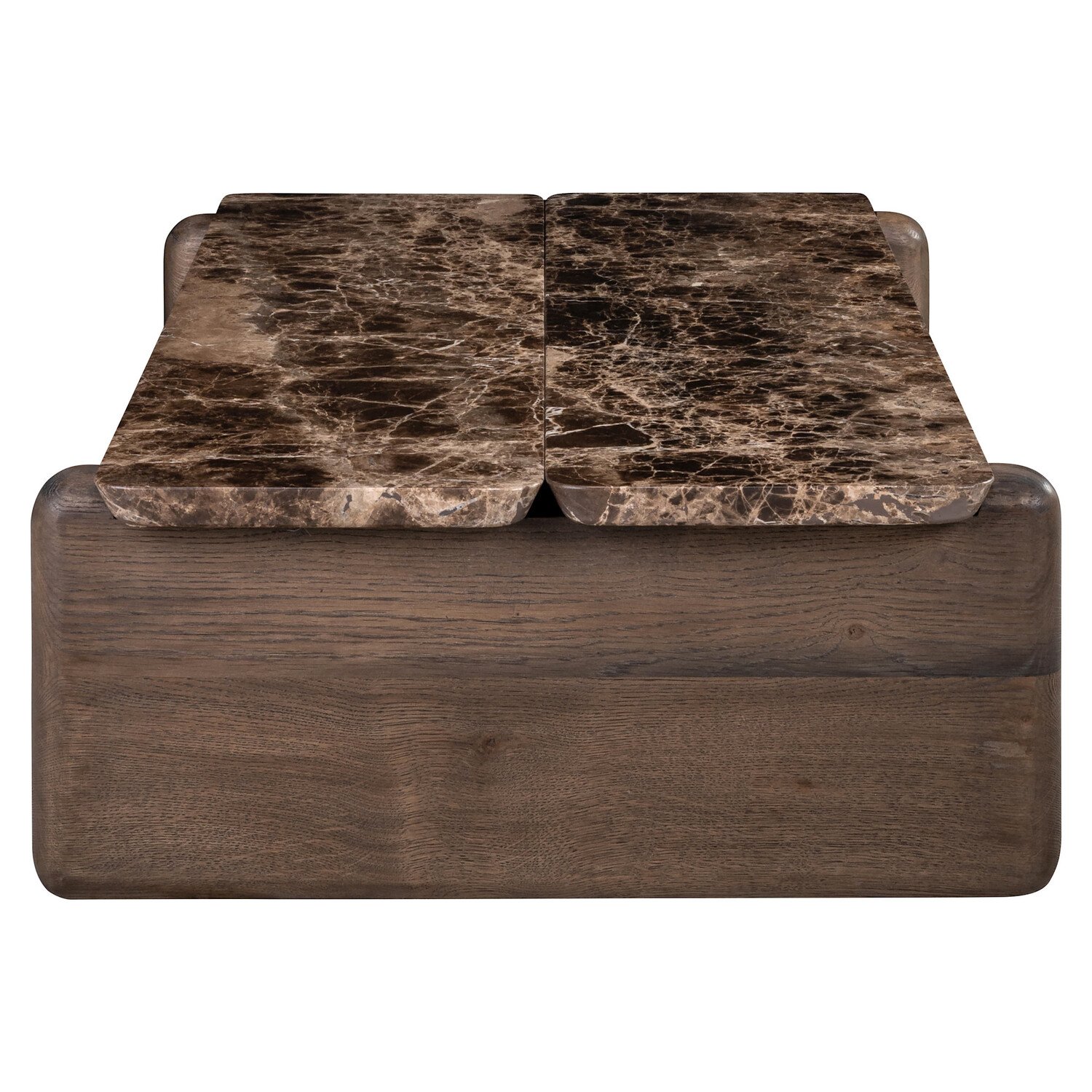 Richmond Interiors Salontafel Lagrasse Dark Brown Emperador Marmer Eiken