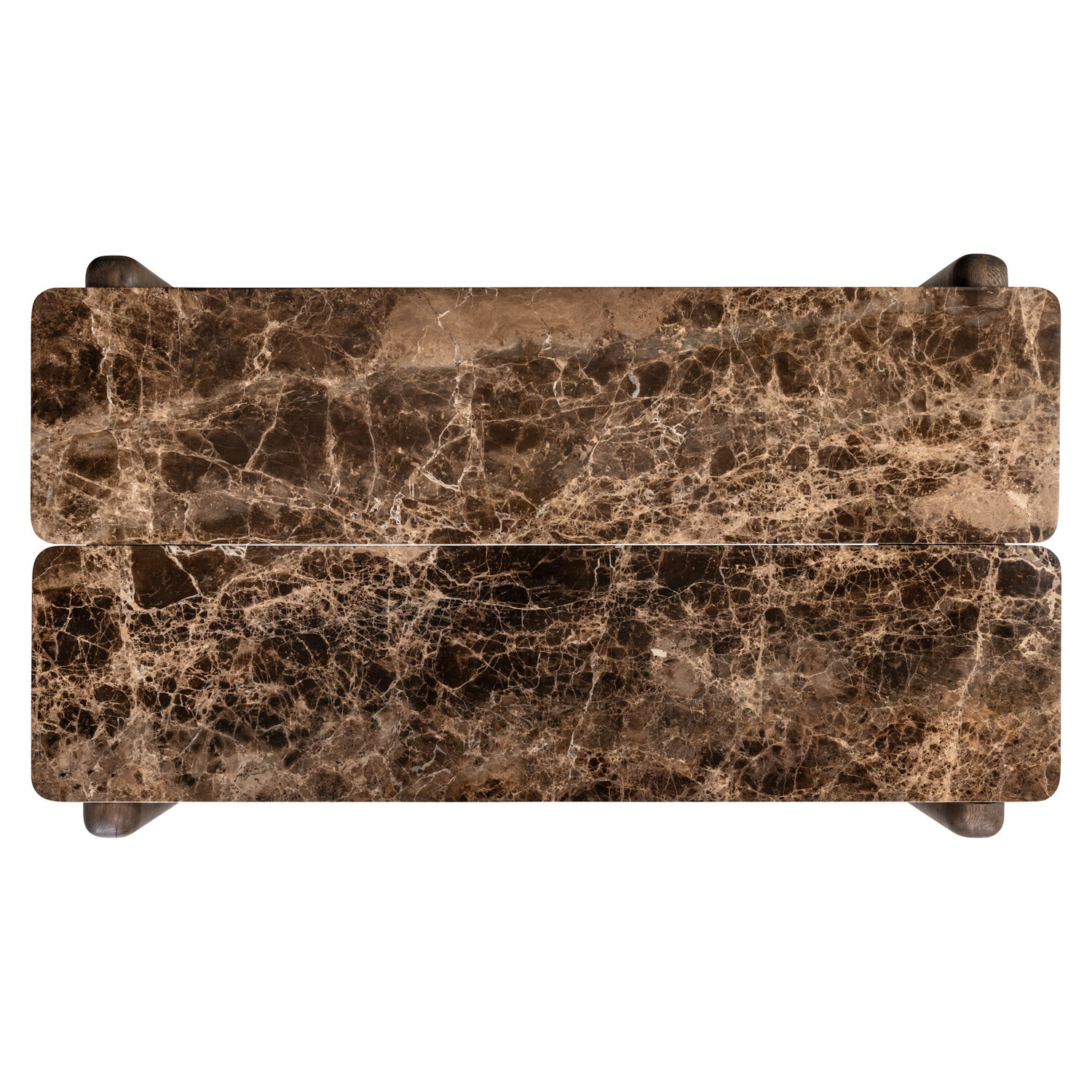 Richmond Interiors Salontafel Lagrasse Dark Brown Emperador Marmer Eiken