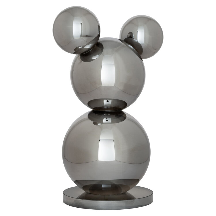 Richmond Interiors Decoratief object Beary silver kristal glas zilver