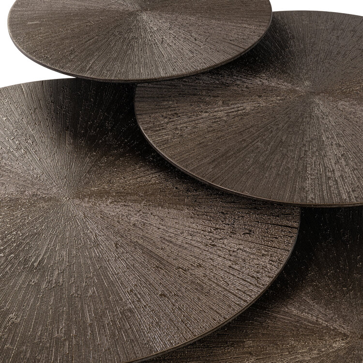 Richmond Interiors Salontafel Quadra Brunzae Rond Set van 4