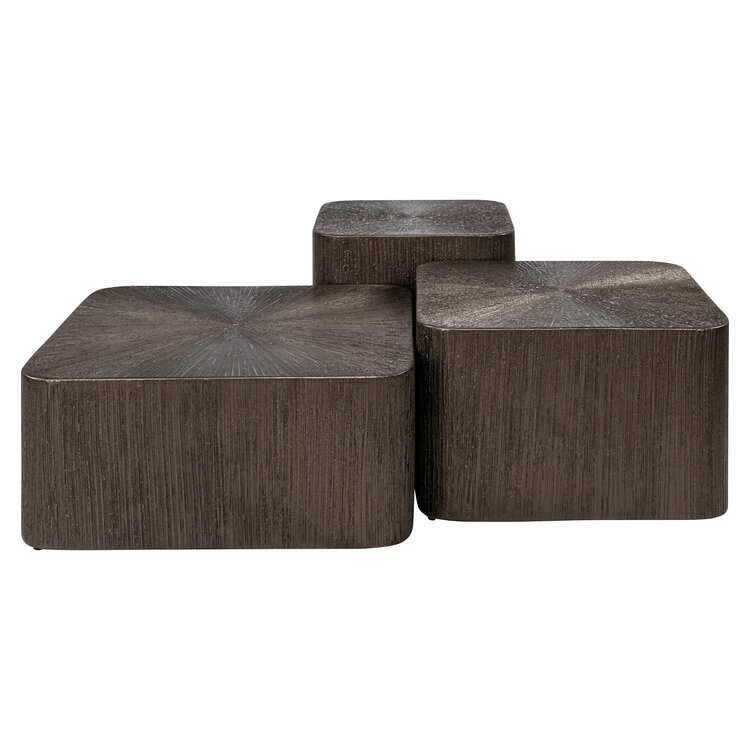 Richmond Interiors Salontafel Cubes Brunzae Vierkant Set van 3