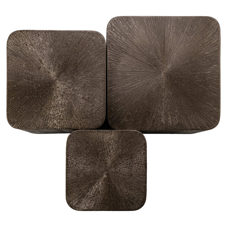 Richmond Interiors Salontafel Cubes Brunzae Vierkant Set van 3
