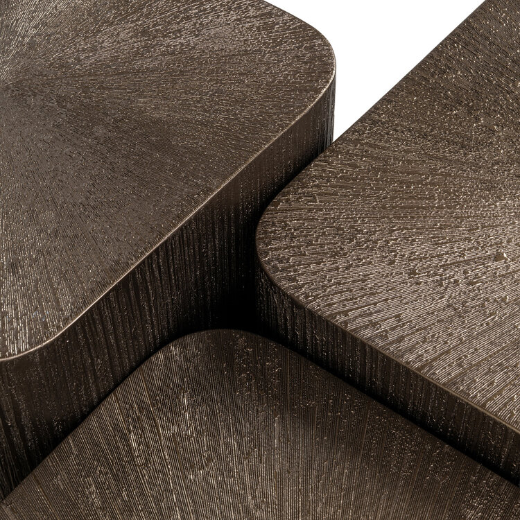 Richmond Interiors Salontafel Cubes Brunzae Vierkant Set van 3