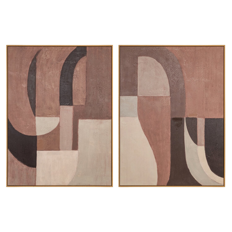 Richmond Interiors Wall art Tatu left brown