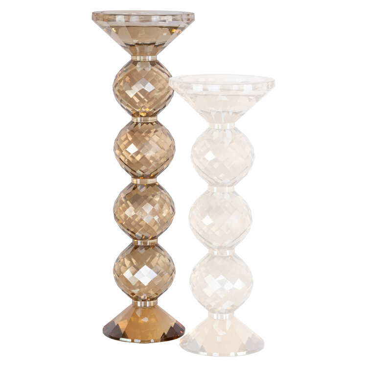 Richmond Interiors Kandelaar Channah Champagne kristal glas groot