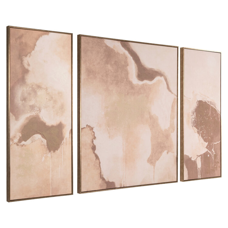 Richmond Interiors Wall art Liberty brown Set van 3