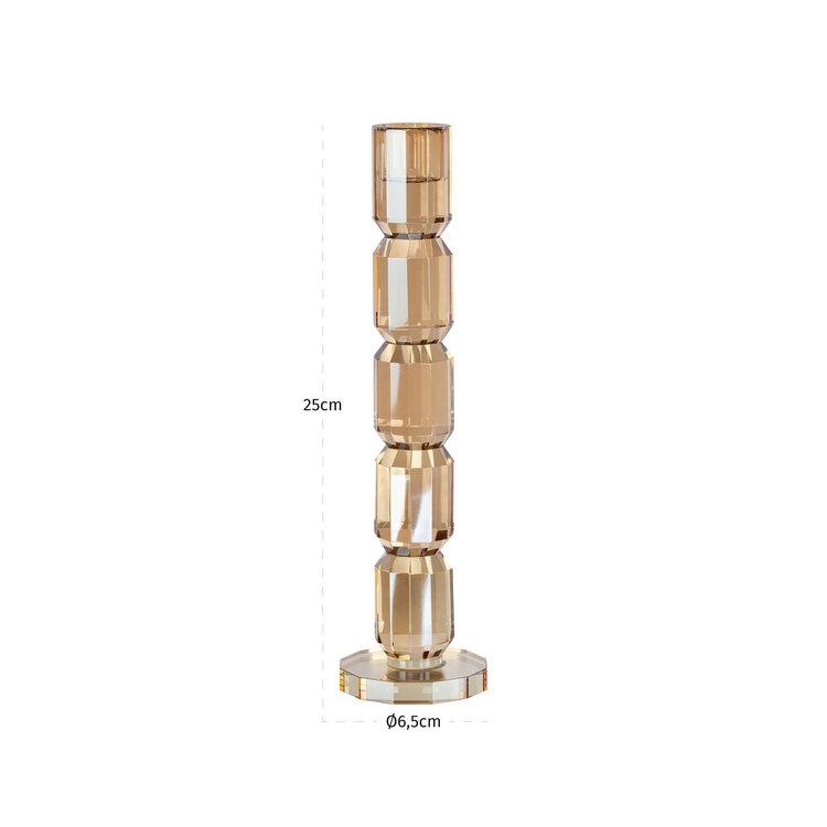 Richmond Interiors Kandelaar Dita Champagne kristal glas groot