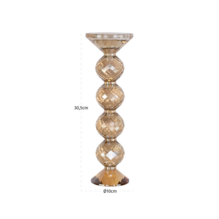 Richmond Interiors Kandelaar Channah Champagne kristal glas groot
