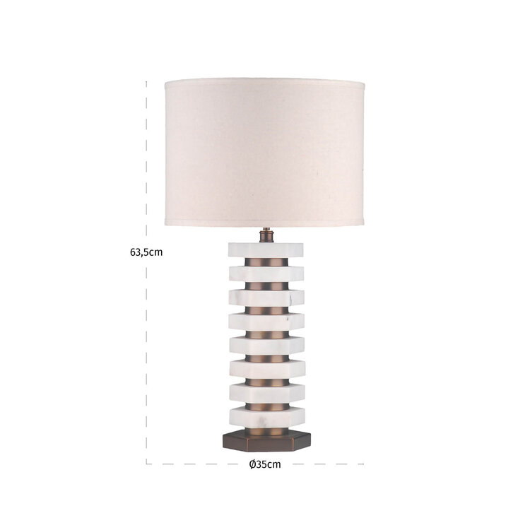 Richmond Interiors Tafellamp Haspen Natural Marmer