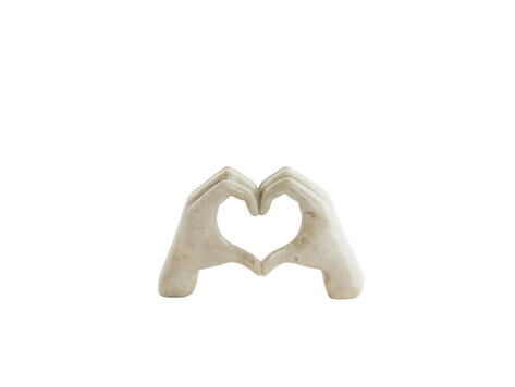 Ornament Hart Handen Taupe Grijs