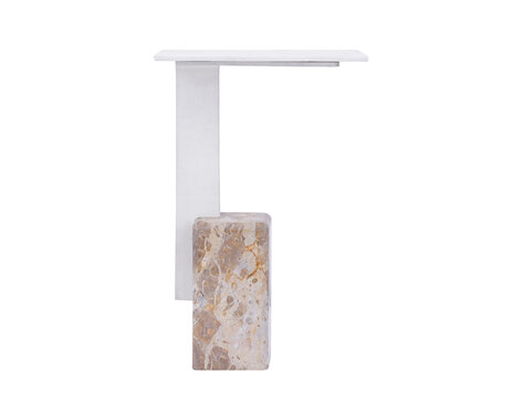 PTMD Collection Ebe Beige Marble bijzettafel marmer rechthoek blad