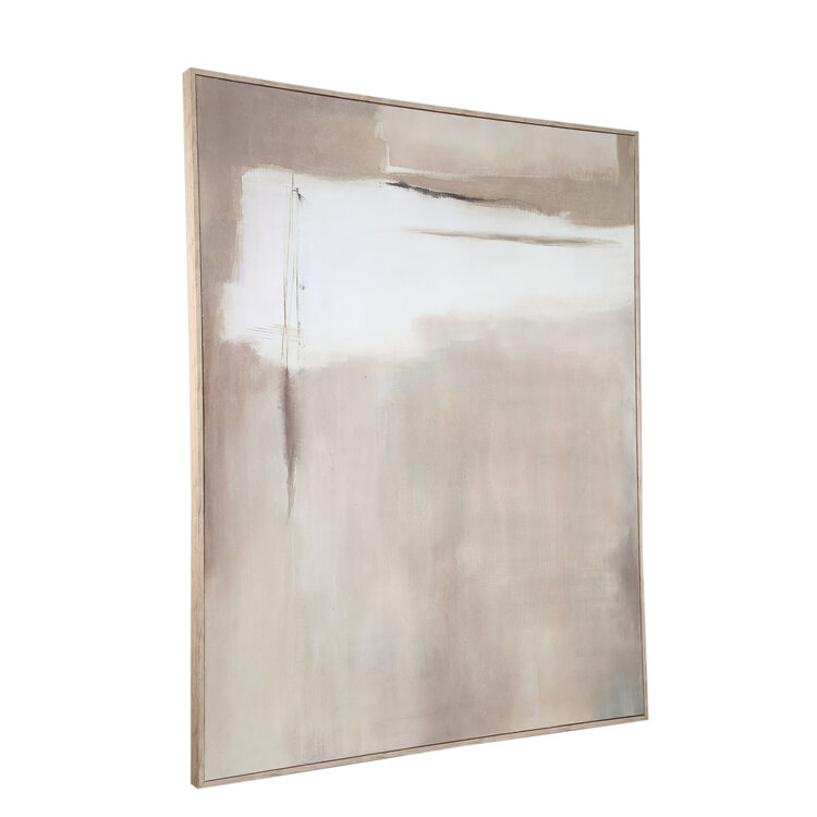 PTMD Collection Olger Beige abstract wandpaneel canvas frame A