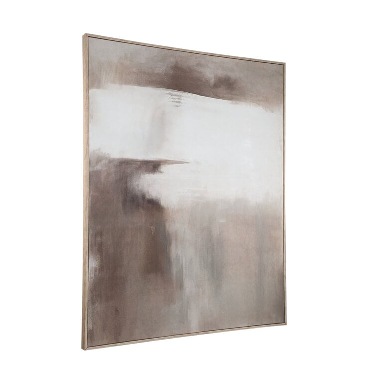 PTMD Collection Olger Beige abstract wandpaneel canvas frame B