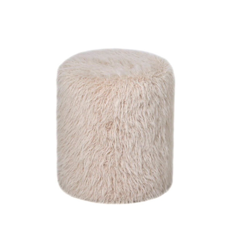 PTMD Collection Hair Beige poef rond