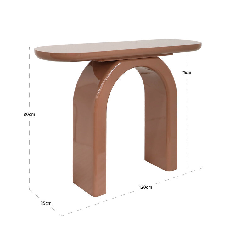 Richmond Interiors Console wandtafel Kourtney mocha mousse