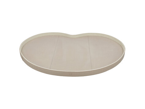 Chamada Decoratief dienblad croco leren Kidney tray Chloë beige XL