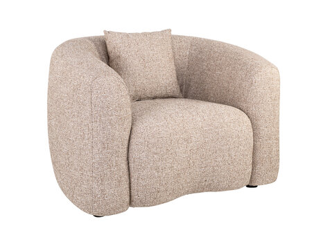 Richmond Interiors Loungestoel fauteuil Luxandra sand tweed