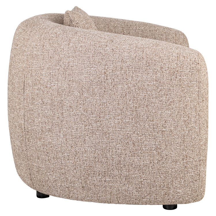 Richmond Interiors Loungestoel fauteuil Luxandra sand tweed