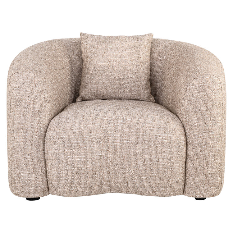 Richmond Interiors Loungestoel fauteuil Luxandra sand tweed
