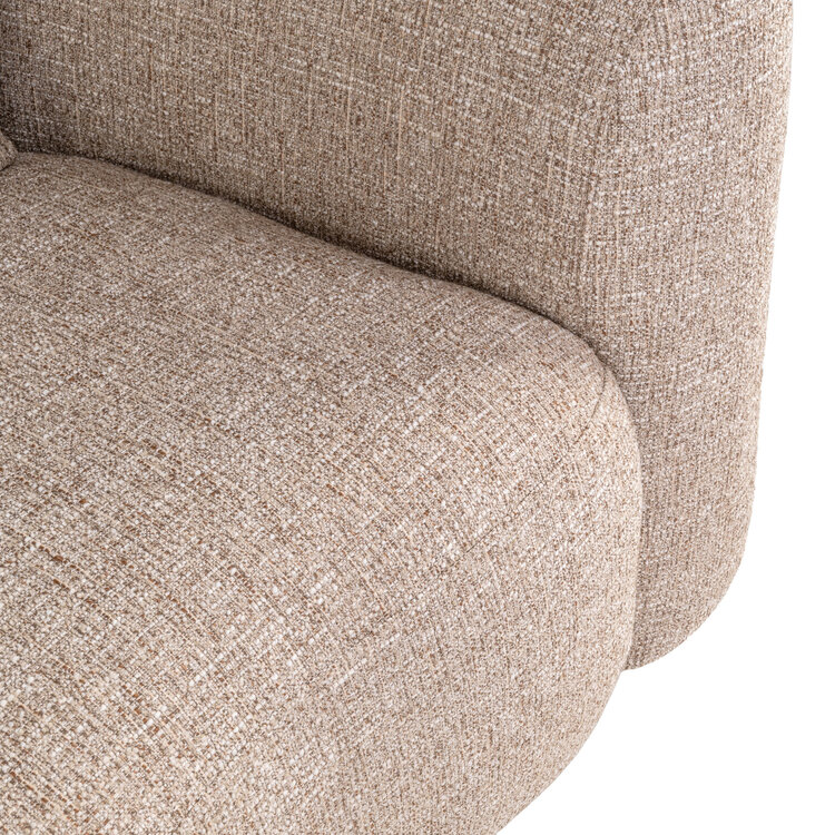 Richmond Interiors Loungestoel fauteuil Luxandra sand tweed