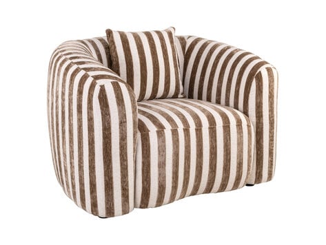 Richmond Interiors Loungestoel fauteuil Luxandra stripes sand