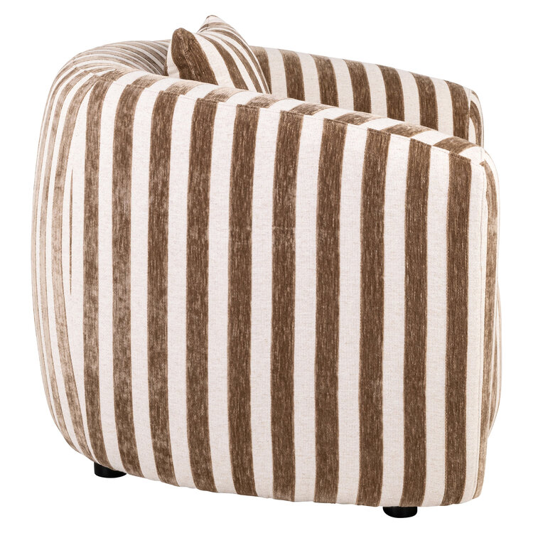 Richmond Interiors Loungestoel fauteuil Luxandra stripes sand