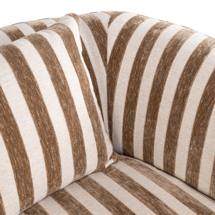 Richmond Interiors Loungestoel fauteuil Luxandra stripes sand