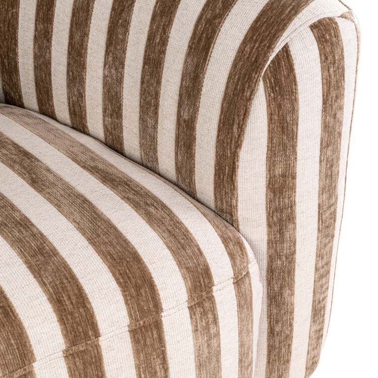 Richmond Interiors Loungestoel fauteuil Luxandra stripes sand