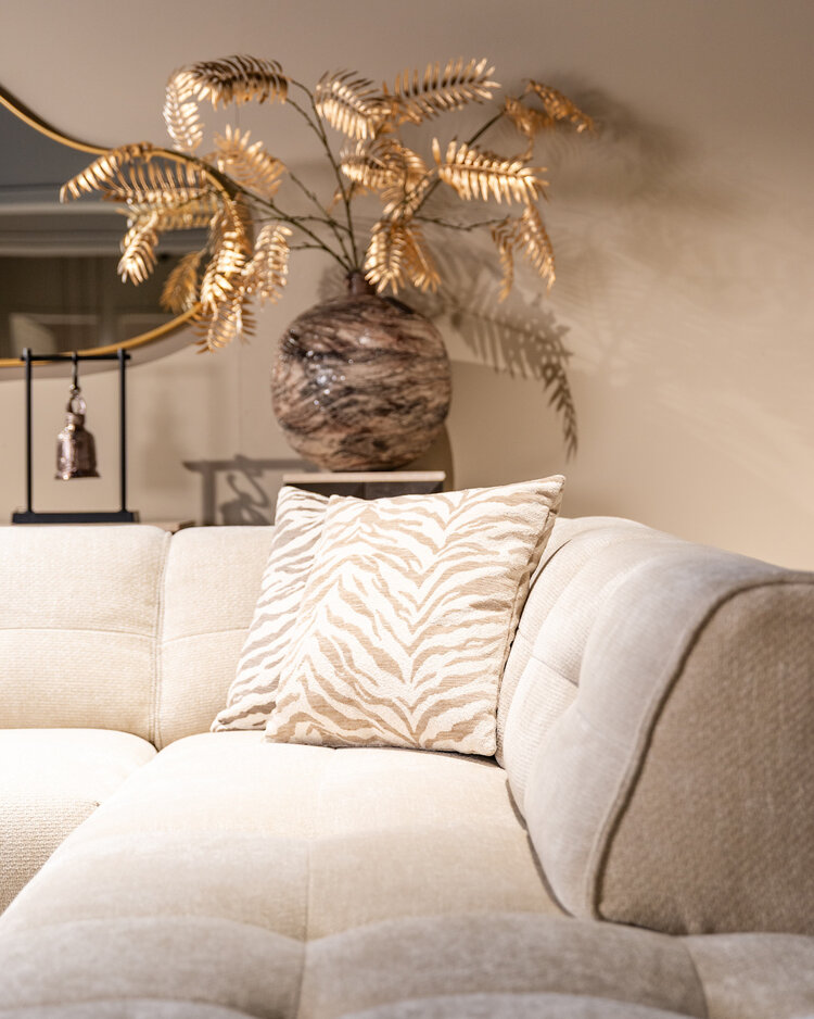 Richmond Interiors Kussen Eliza beige tiger 50x50 cm