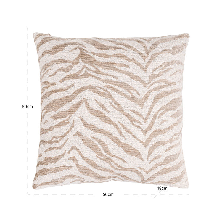 Richmond Interiors Kussen Eliza beige tiger 50x50 cm