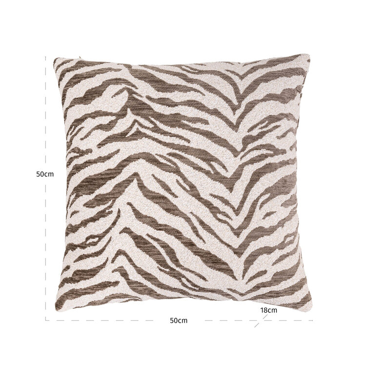 Richmond Interiors Kussen Tara taupe tiger 50x50 cm