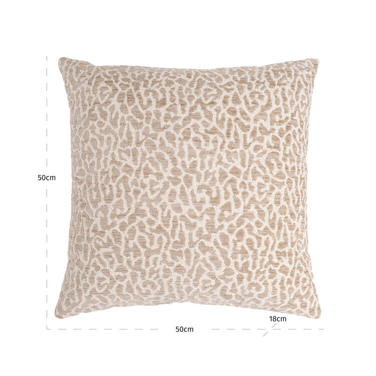 Richmond Interiors Kussen Noa beige leopard 50x50 cm