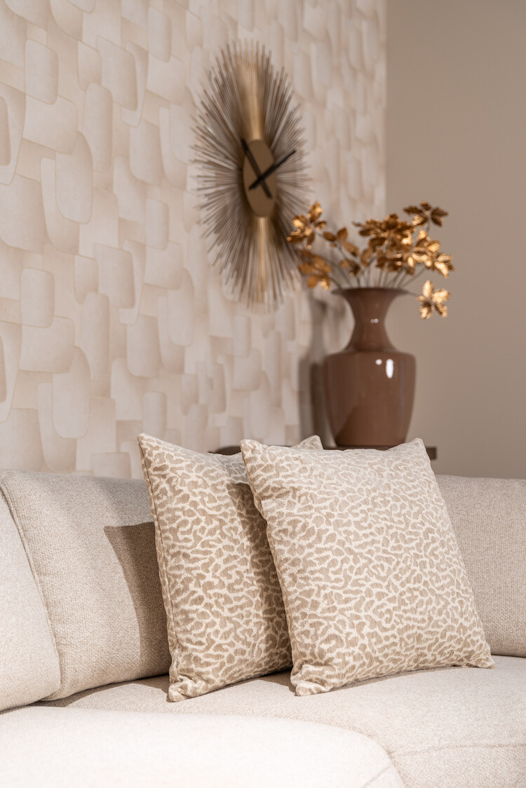 Richmond Interiors Kussen Noa beige leopard 50x50 cm
