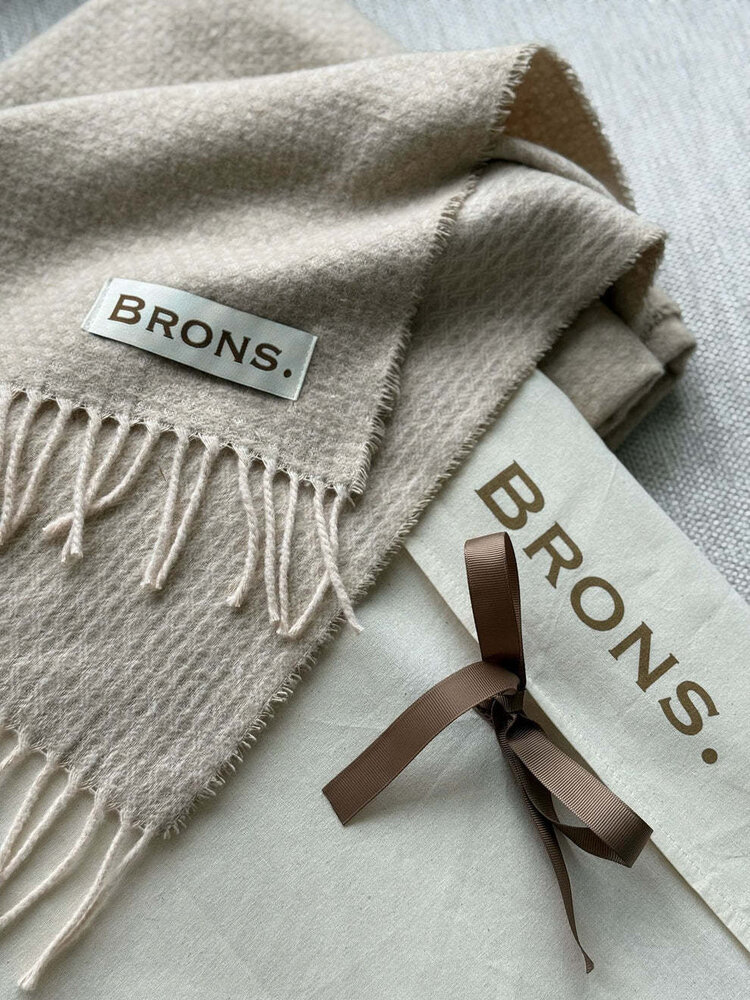 Brons interieur Plaid beige 130x200 cm