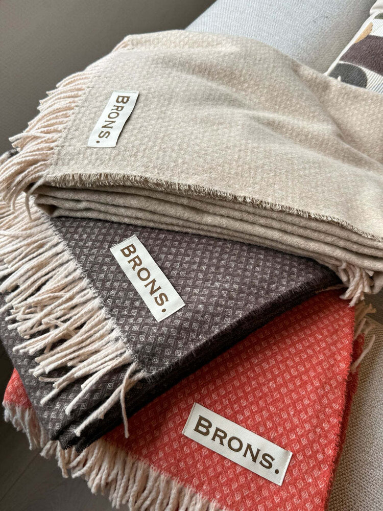 Brons interieur Plaid bruin 130x200 cm