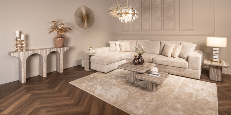 Richmond Interiors Kussen Noa beige leopard 50x50 cm
