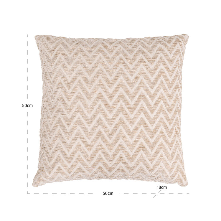 Richmond Interiors Kussen Cassy beige chevron 50x50 cm