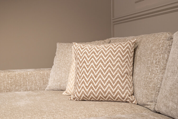 Richmond Interiors Kussen Nino sand chevron 50x50 cm