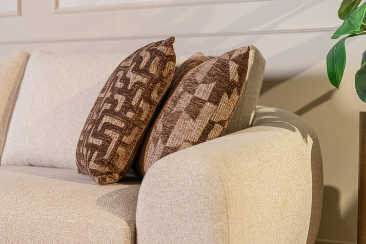 Richmond Interiors Kussen Aria brown geomatric 50x50 cm