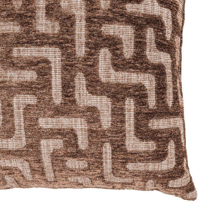 Richmond Interiors Kussen Ivy brown labyrinth 50x50 cm
