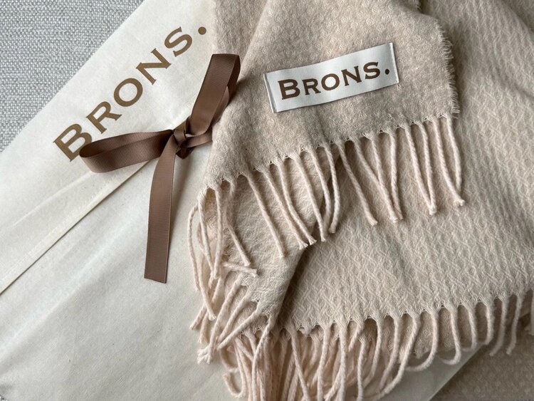 Brons interieur Plaid beige 130x200 cm
