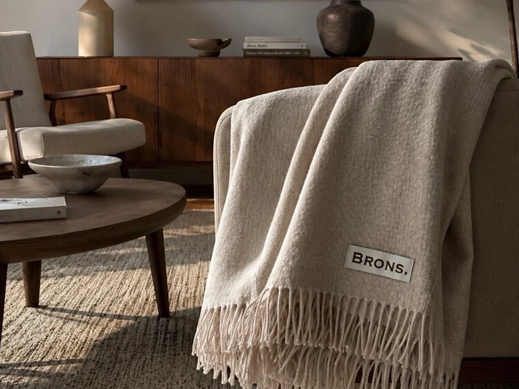 Brons interieur Plaid beige 130x200 cm