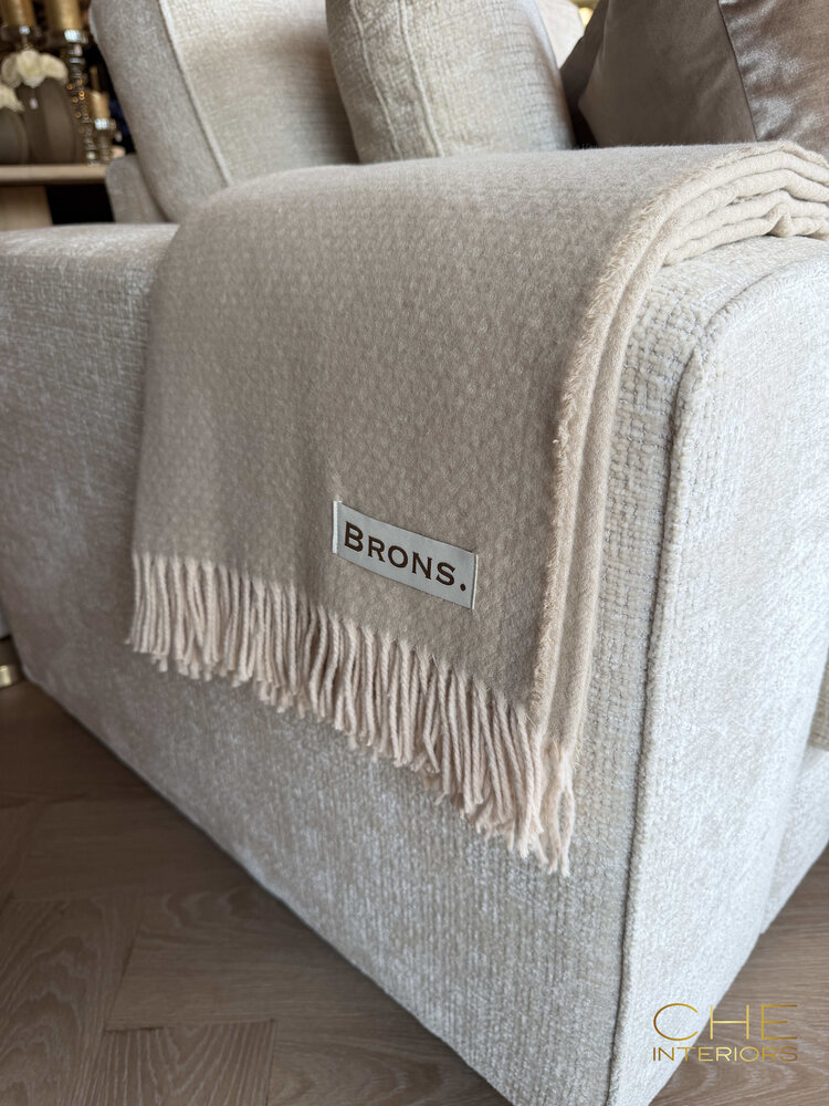 Brons interieur Plaid beige 130x200 cm