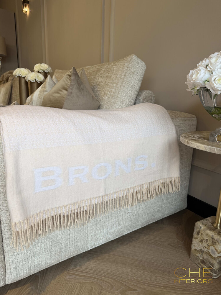 Brons interieur Plaid ecru 130x200 cm